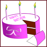 Birthday cake with candles